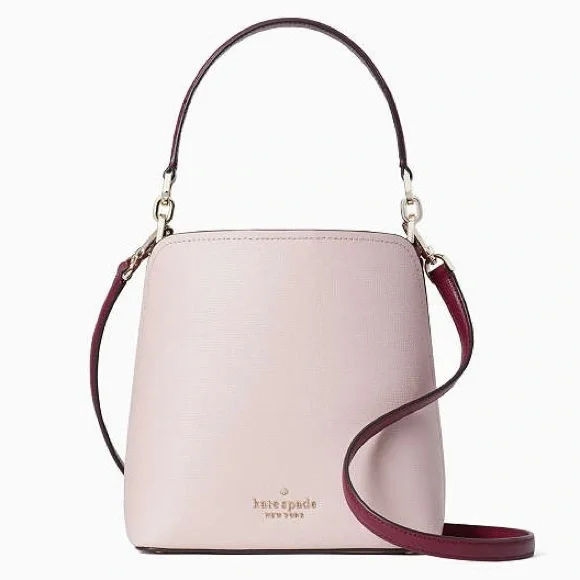 Kate Spade Bag LIKE NEW bucket tote crossbody shoulder handbag purse pink - Picture 1 of 15